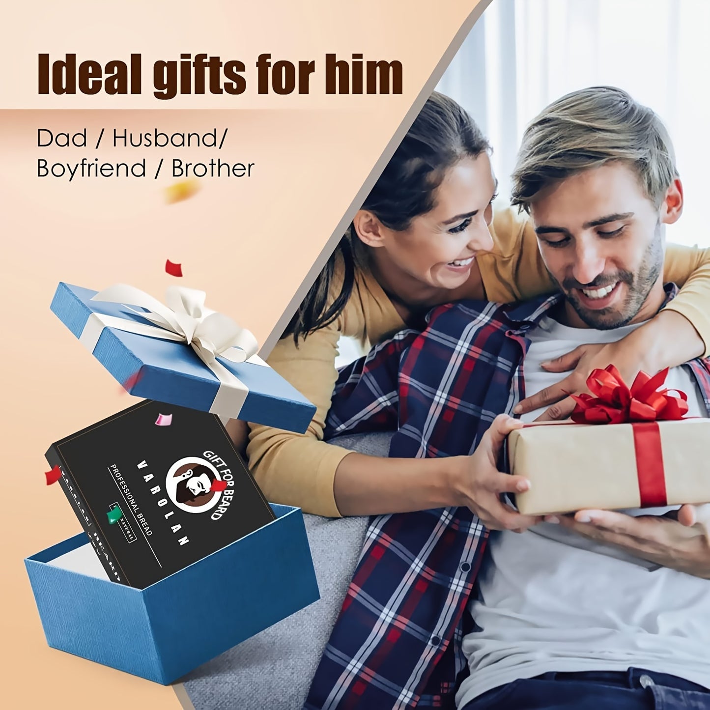 Beard Growth Kit-Mustache Mens Gifts Set for Boyfriend,Husband,Brother,Father,Son ,Grandfathers.Net Contents:Beard Oil*1,60ml/2 fl.oz,Beard balm*1,30g/1 oz,Beard Comb*1,Beard Roller*1,Beard E-Book*1,Storage Bag*1.